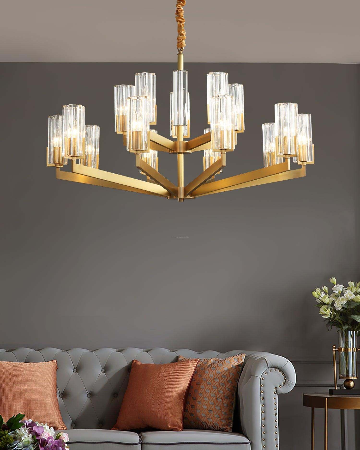 Kayla Brass Chandelier with 6/8/10/15 heads