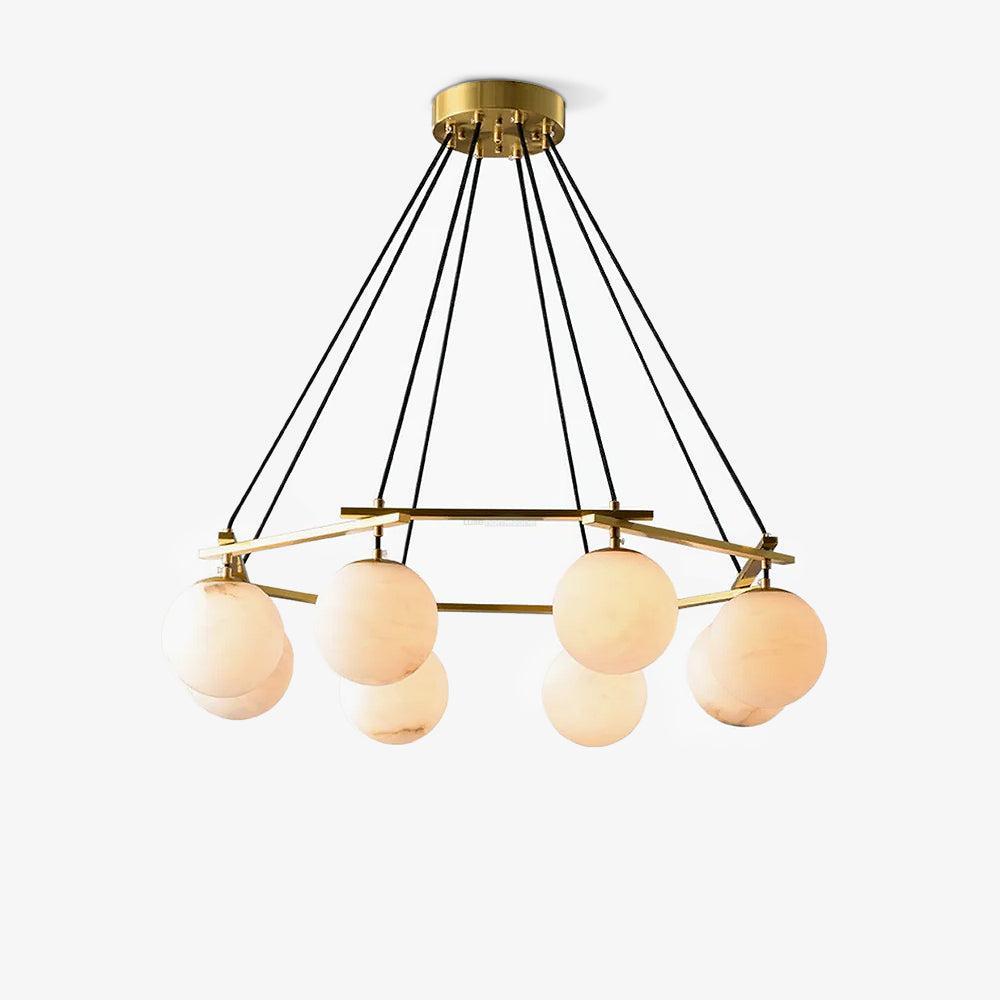 Miira Alabaster Chandelier with 3/6/8 heads-Sylvia Space