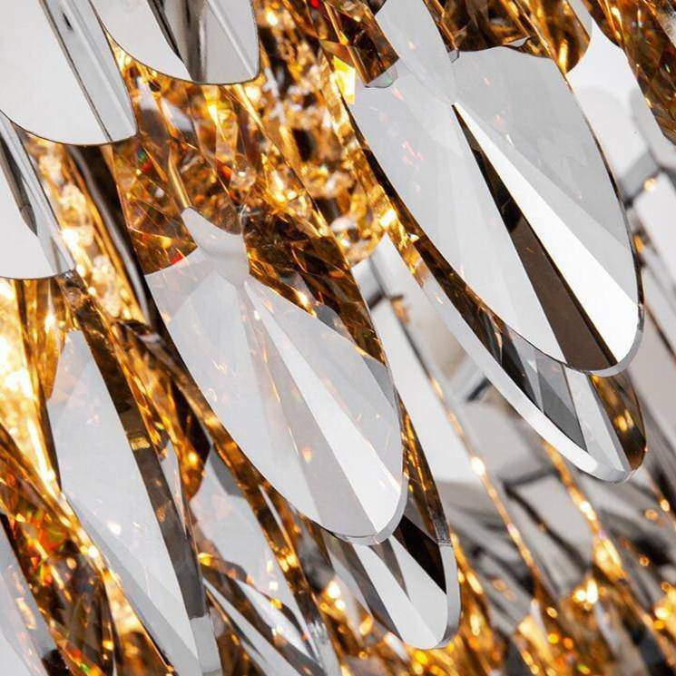 Legance Crystal Stainless Steel Chandelier, Chrome-Sylvia Space