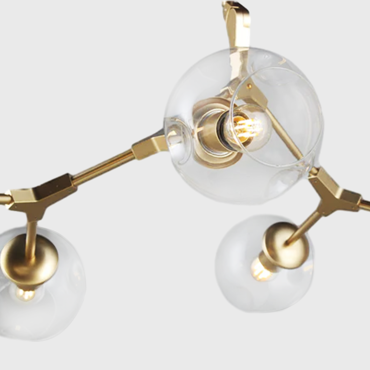 Metal Vertical Globe Bubble Chandelier.-Sylvia Space
