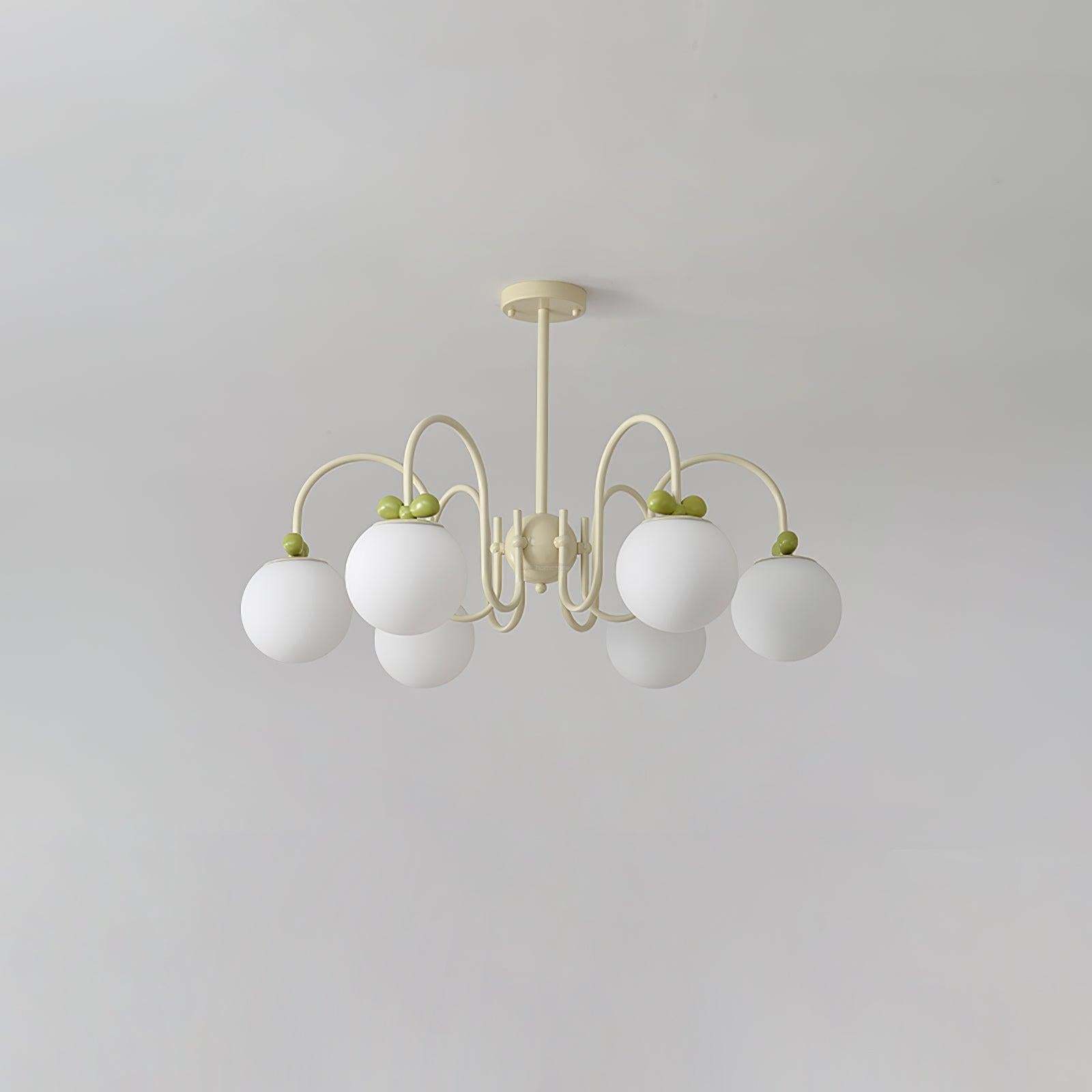 Cream Cherry Chandelier with 4/5/6/8 heads-Sylvia Space