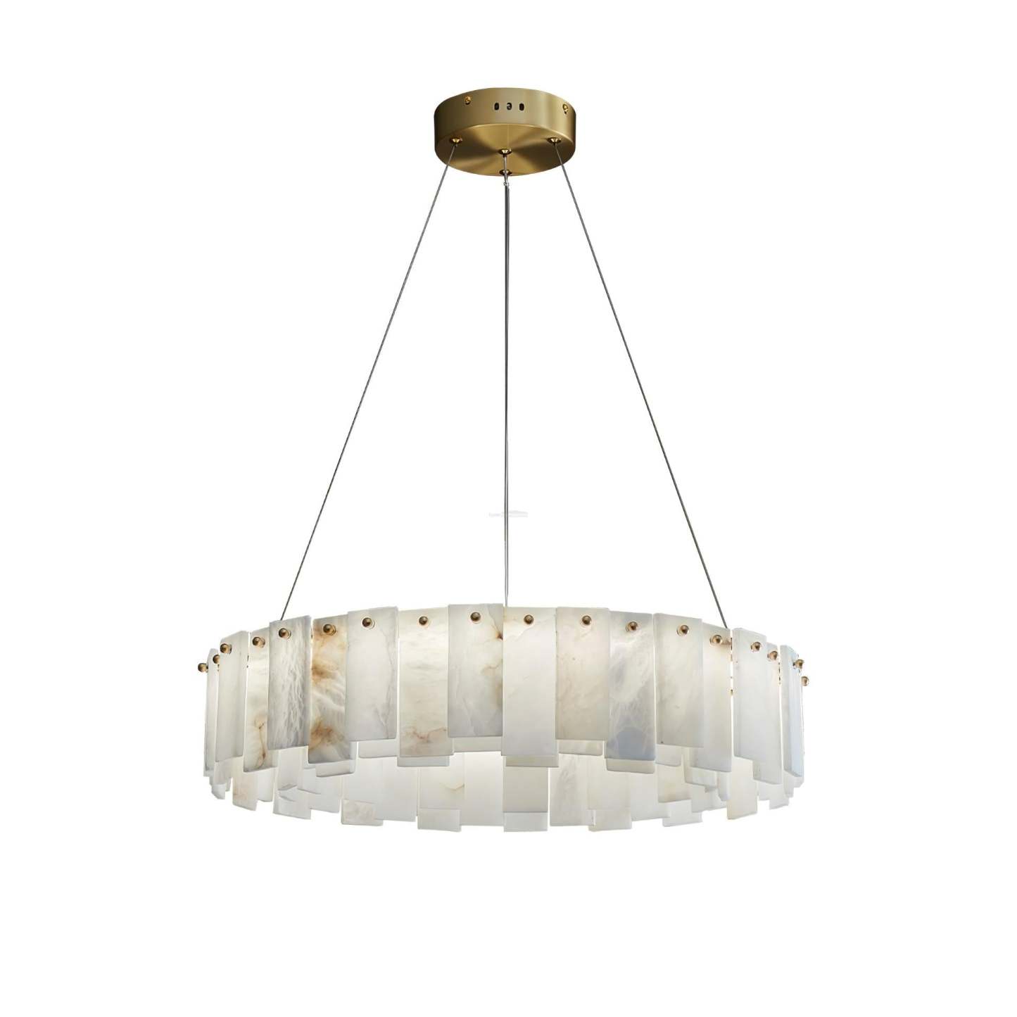 Celestial Alabaster Round/Square Chandelier-Sylvia Space