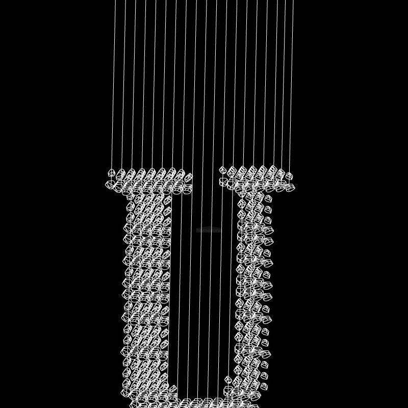 Charcoal Letter Chandeliers U-Sylvia Space