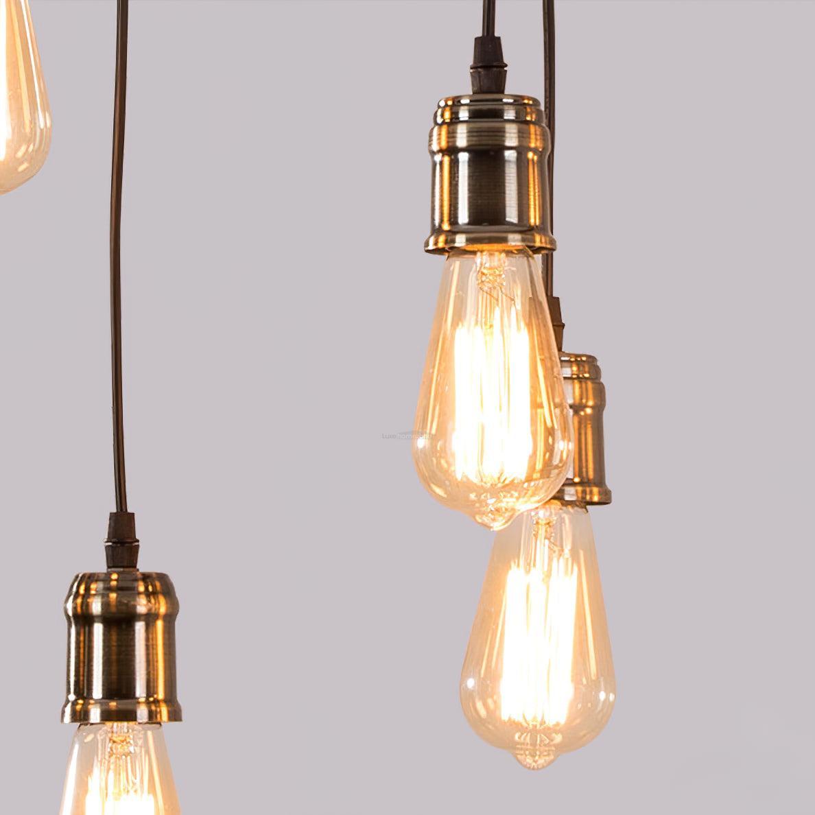 Wooden Hanging Multi Chandelier-Sylvia Space