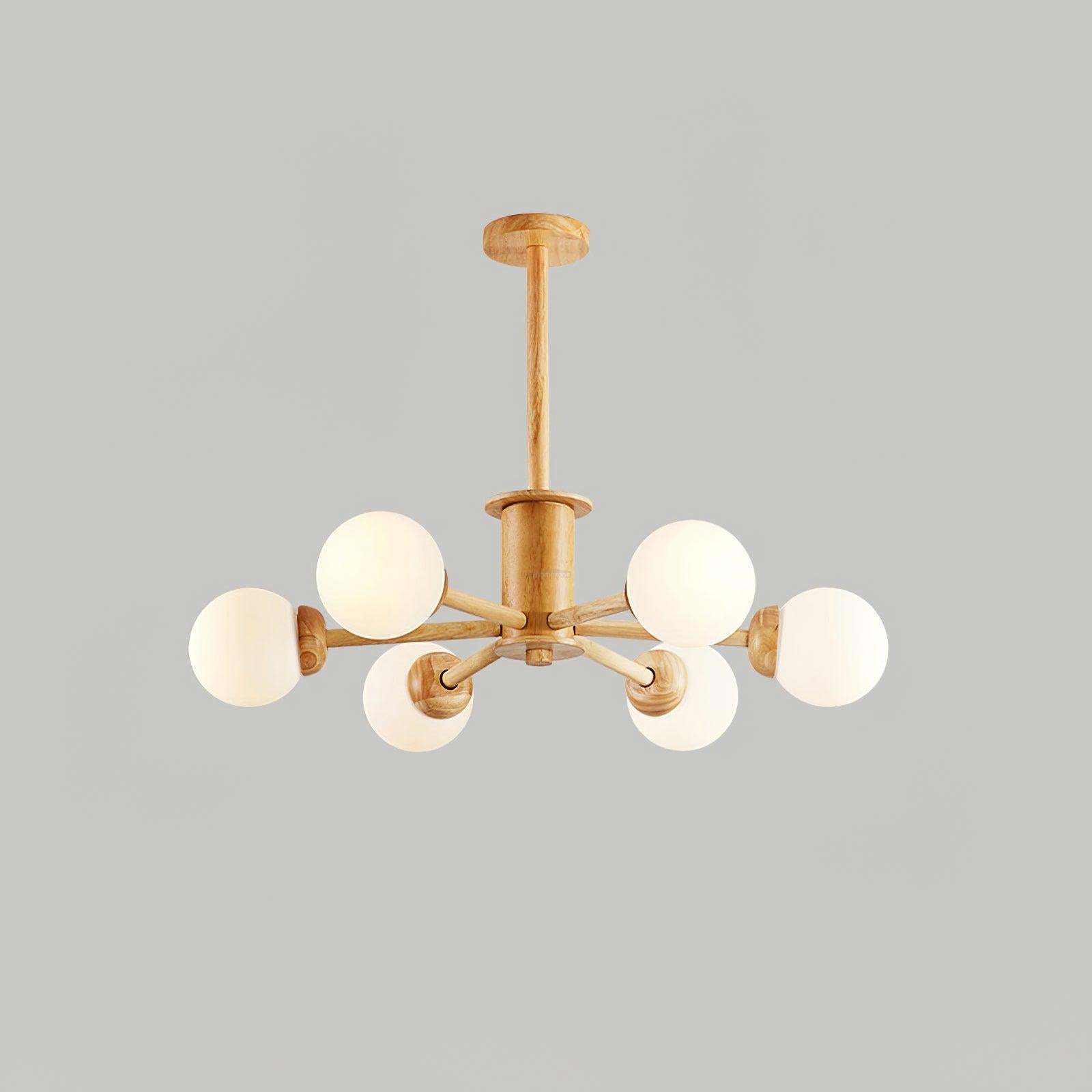 Kozan Wooden Chandelier with 6/8/10/12 heads-Sylvia Space