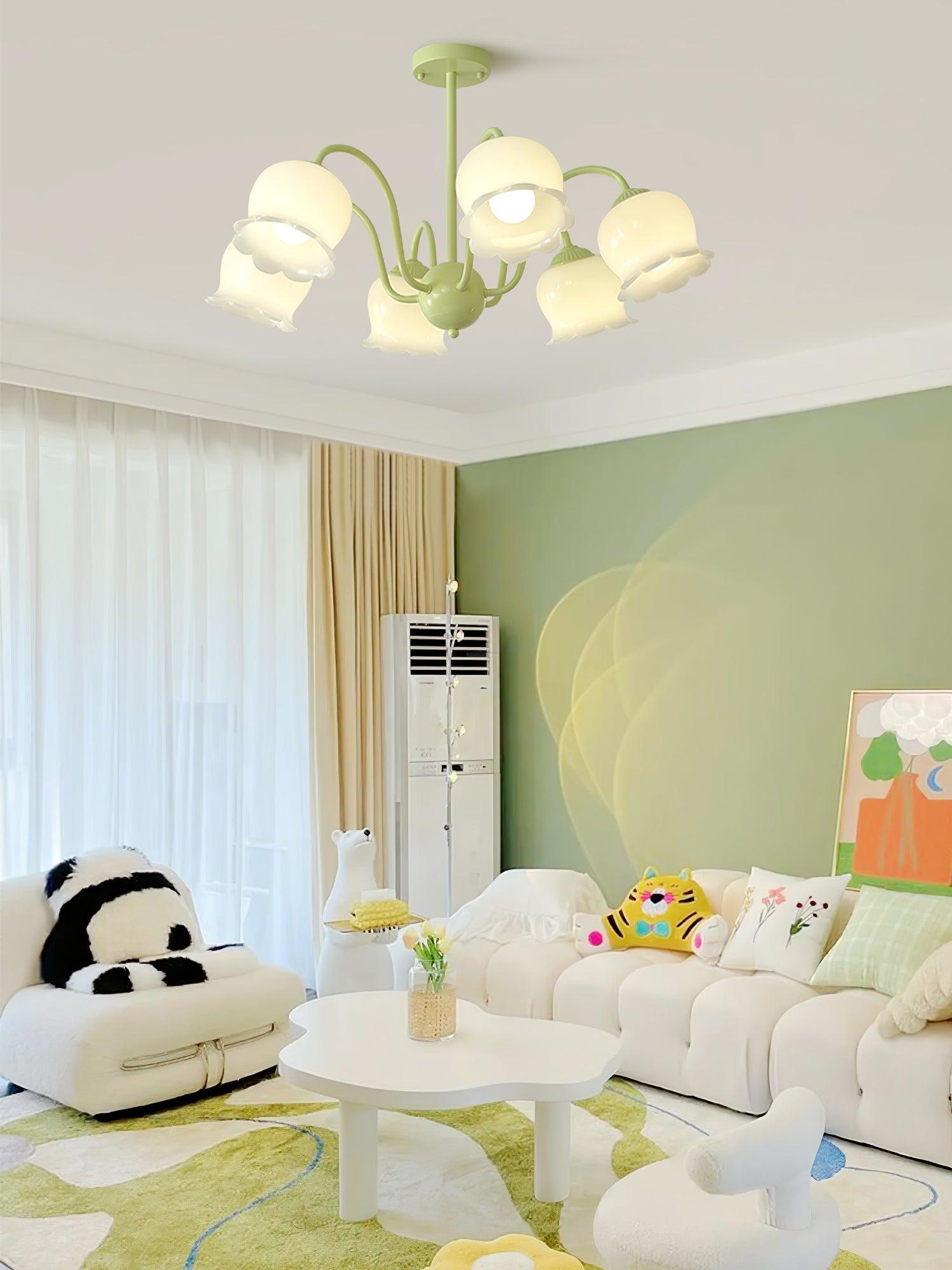 Trumpet Flower Chandelier with 4/5/6/8 heads-Sylvia Space