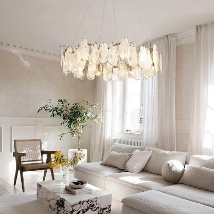 Mahina Cloud Round/Linear Chandelier-Sylvia Space