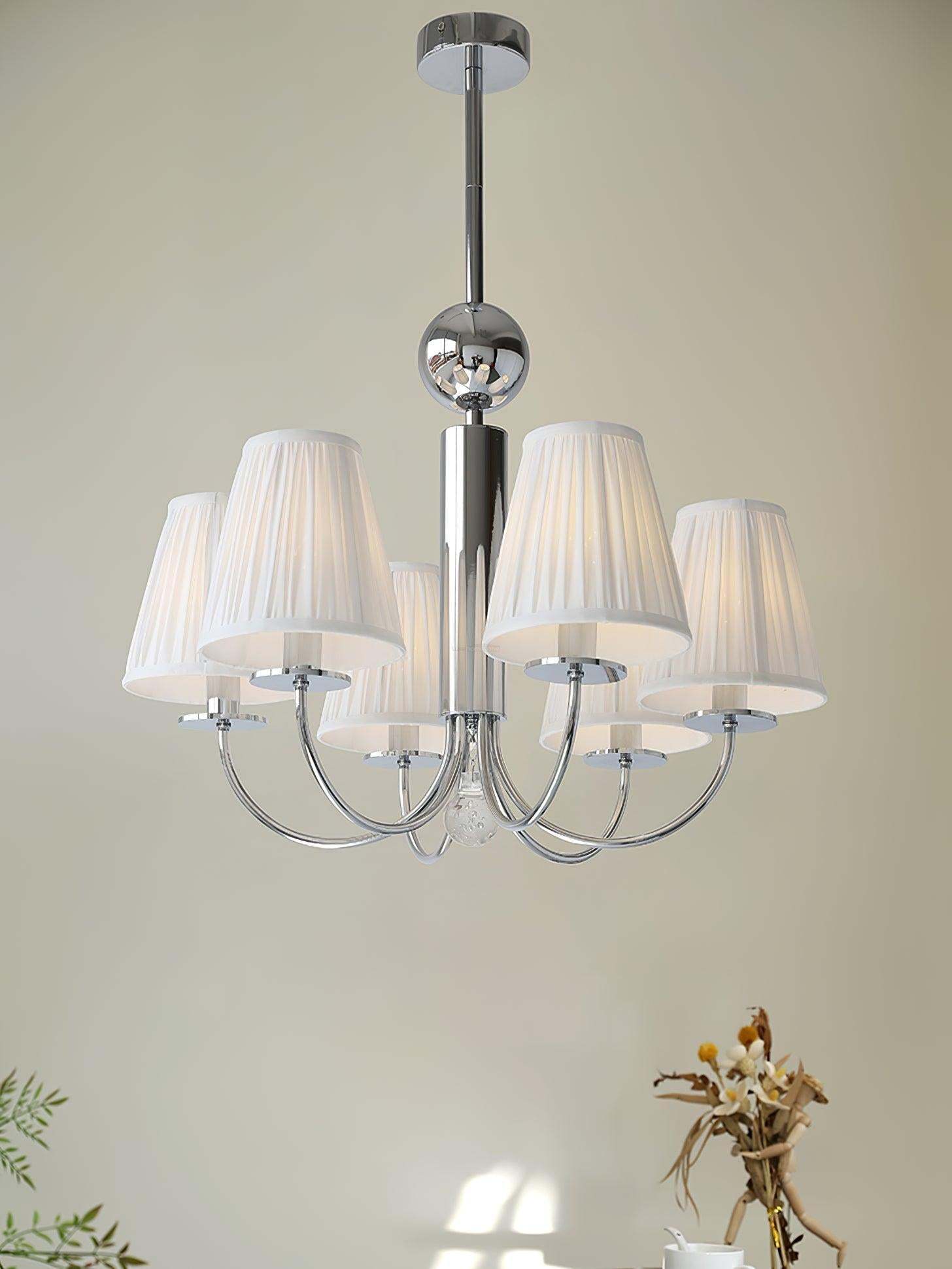 Simplicity Chrome Chandelier Φ 19.7″-Sylvia Space