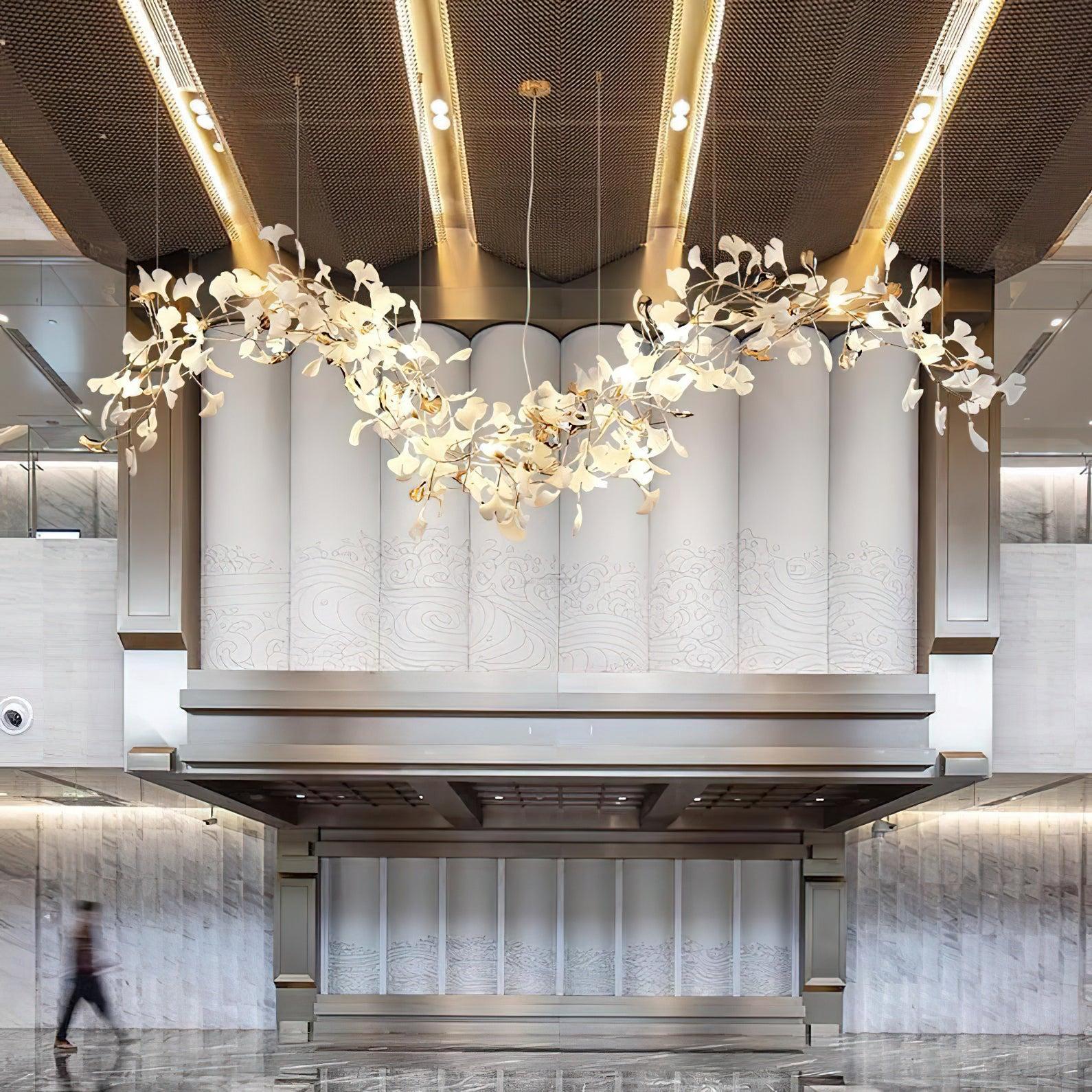 Ginkgo Tip Tlying Chandelier with 2 models-Sylvia Space