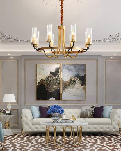 Kearney Chandelier Φ 27.2″-Sylvia Space