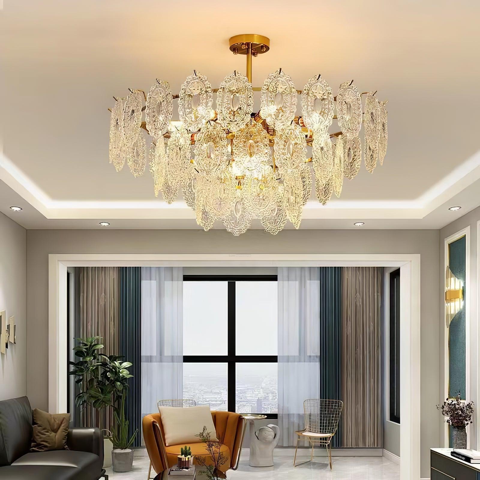 Wave Glass Style Chandelier-Sylvia Space
