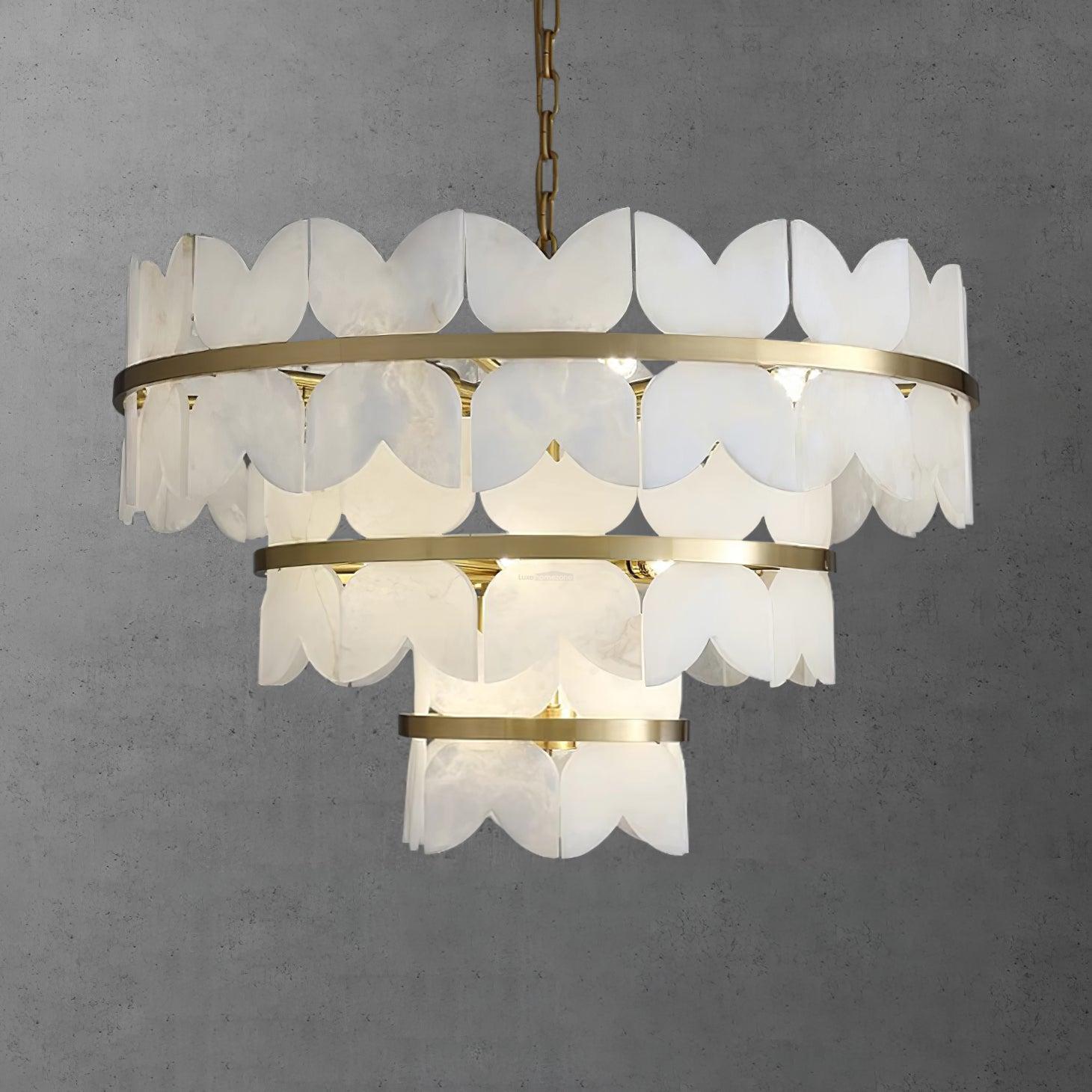Alabaster Cloudscape Chandelier with 1/2 layer-Sylvia Space