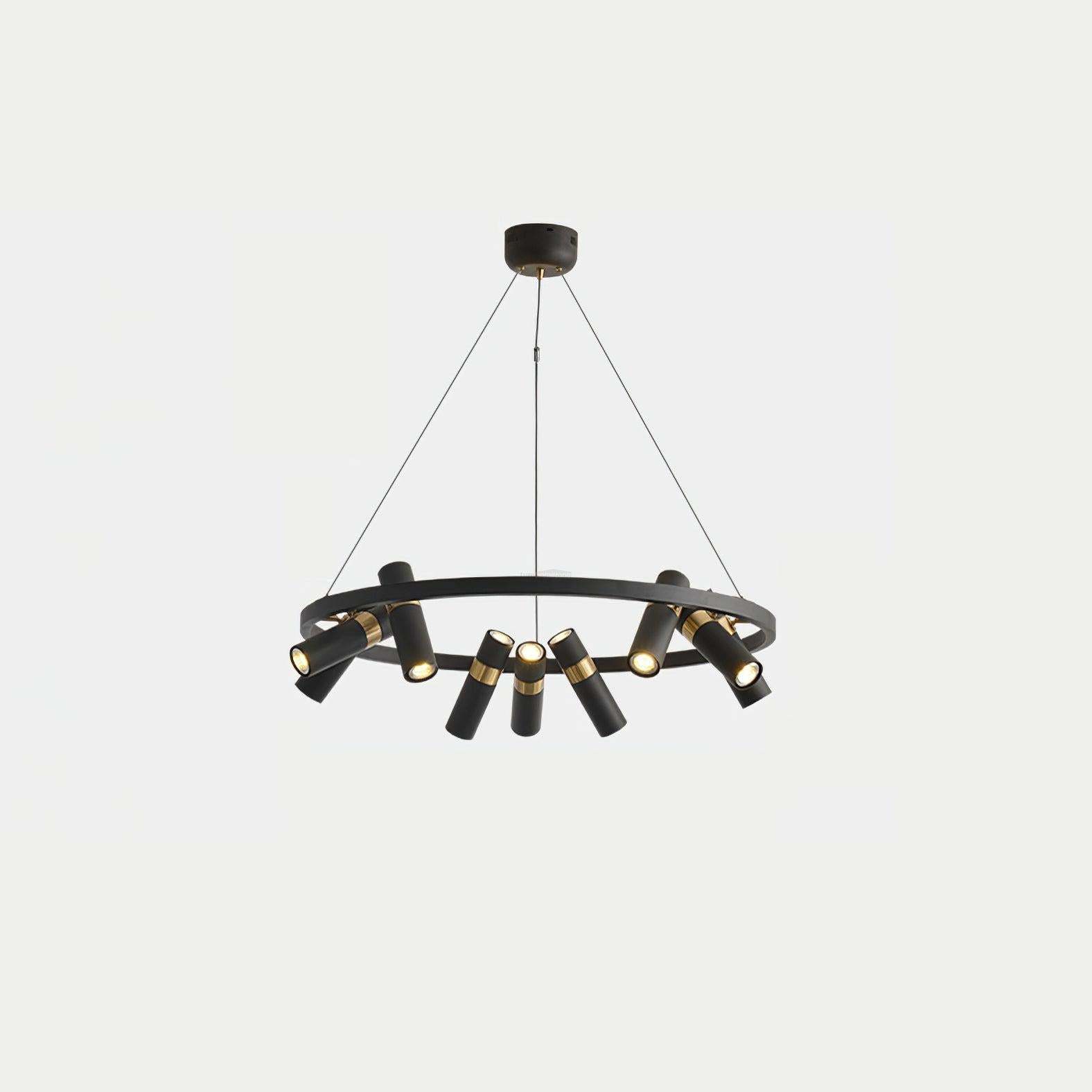 Black Mutil Pipe Chandelier with 3/6/9 heads-Sylvia Space