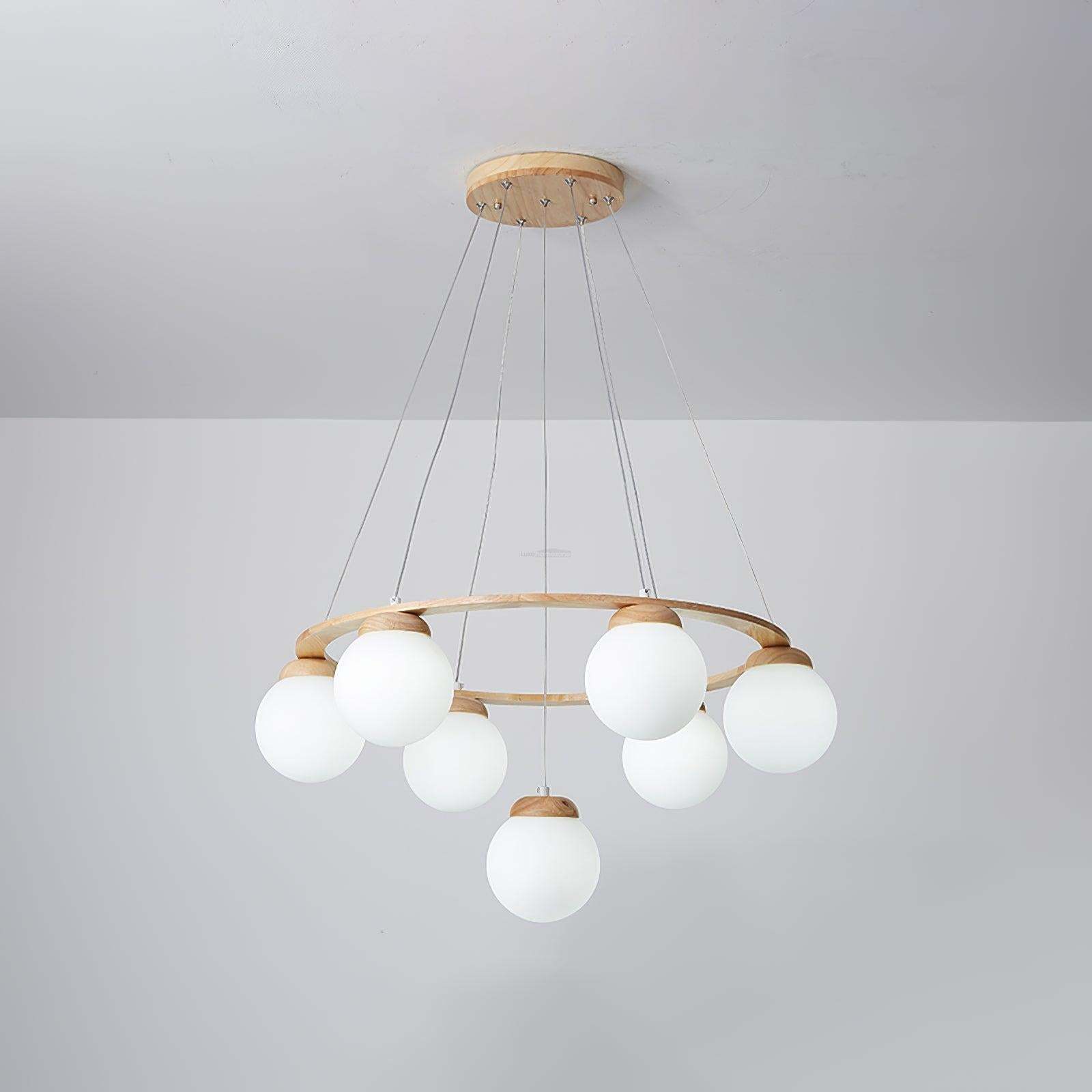 Nuura Miira Wooden Chandelier-Sylvia Space
