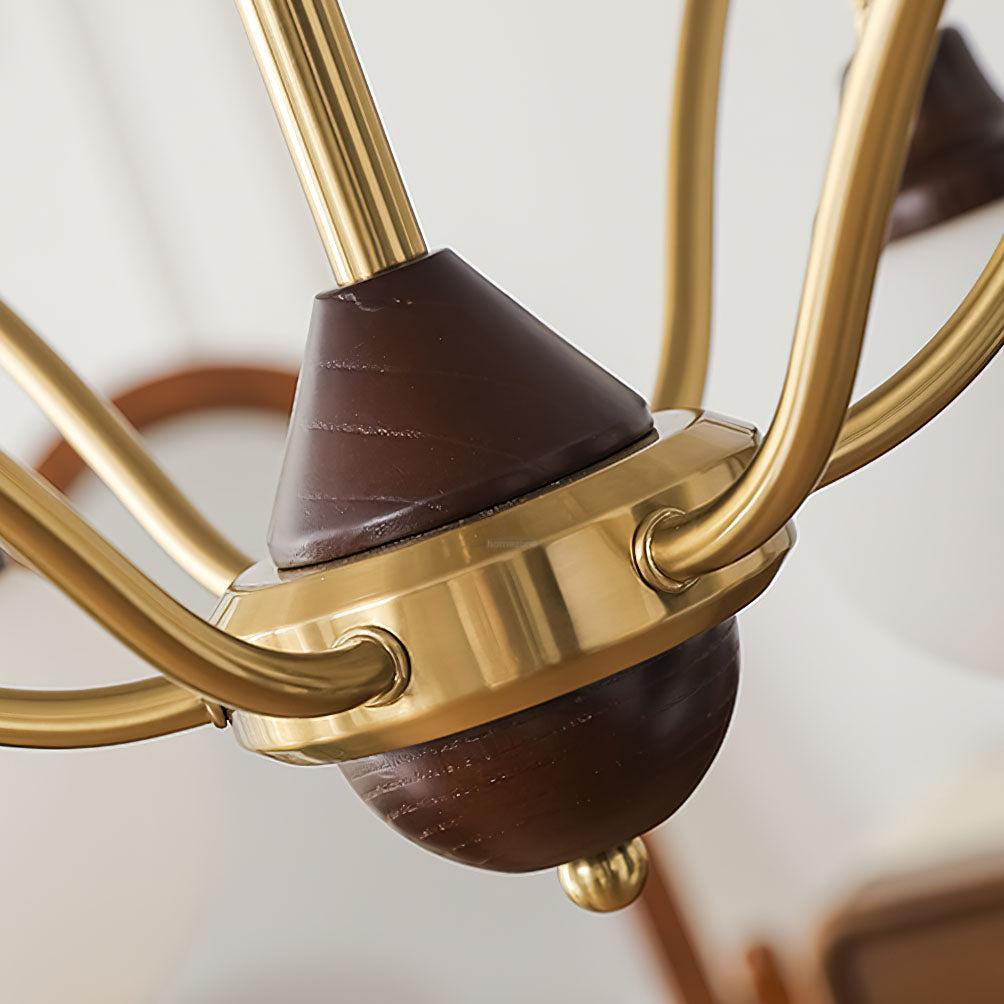 Solid Wood Magic Bean Chandelier with 4/6/8 heads-Sylvia Space