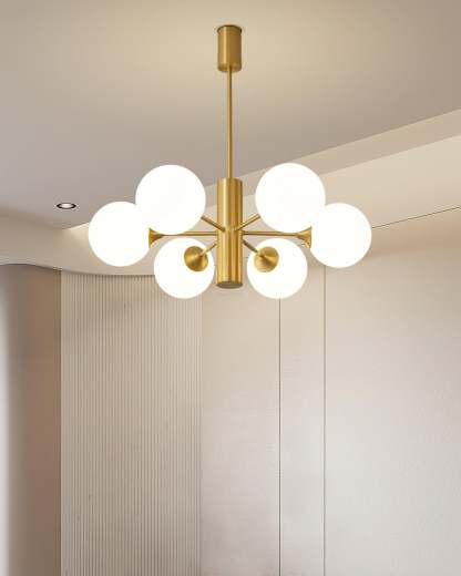 Stella Brass Chandelier with 3/6/8 heads