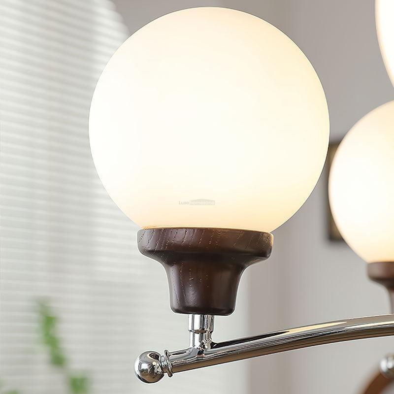 Walnut Glass Ball Chandelier ∅ 21.6″-Sylvia Space