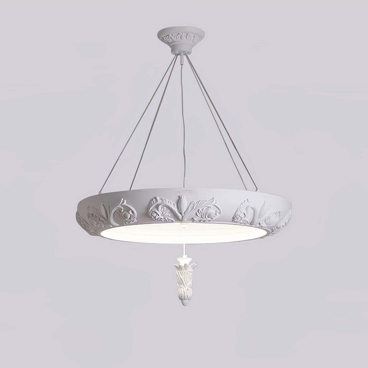 Artistic Carved Plaster Chandelier ∅ 23.6″~∅ 31.5″-Sylvia Space