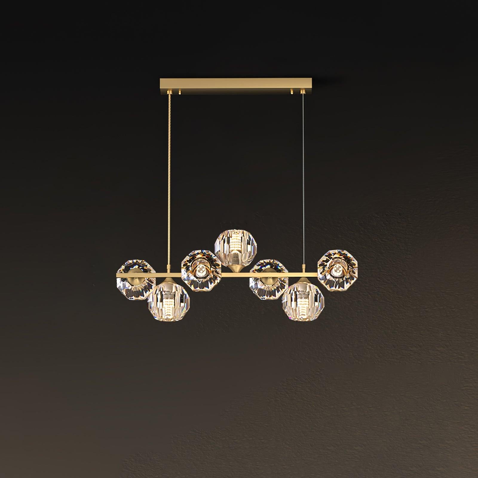 Crystal Glass Ball Chandelier with 7/9/11/13/15/17 heads-Sylvia Space