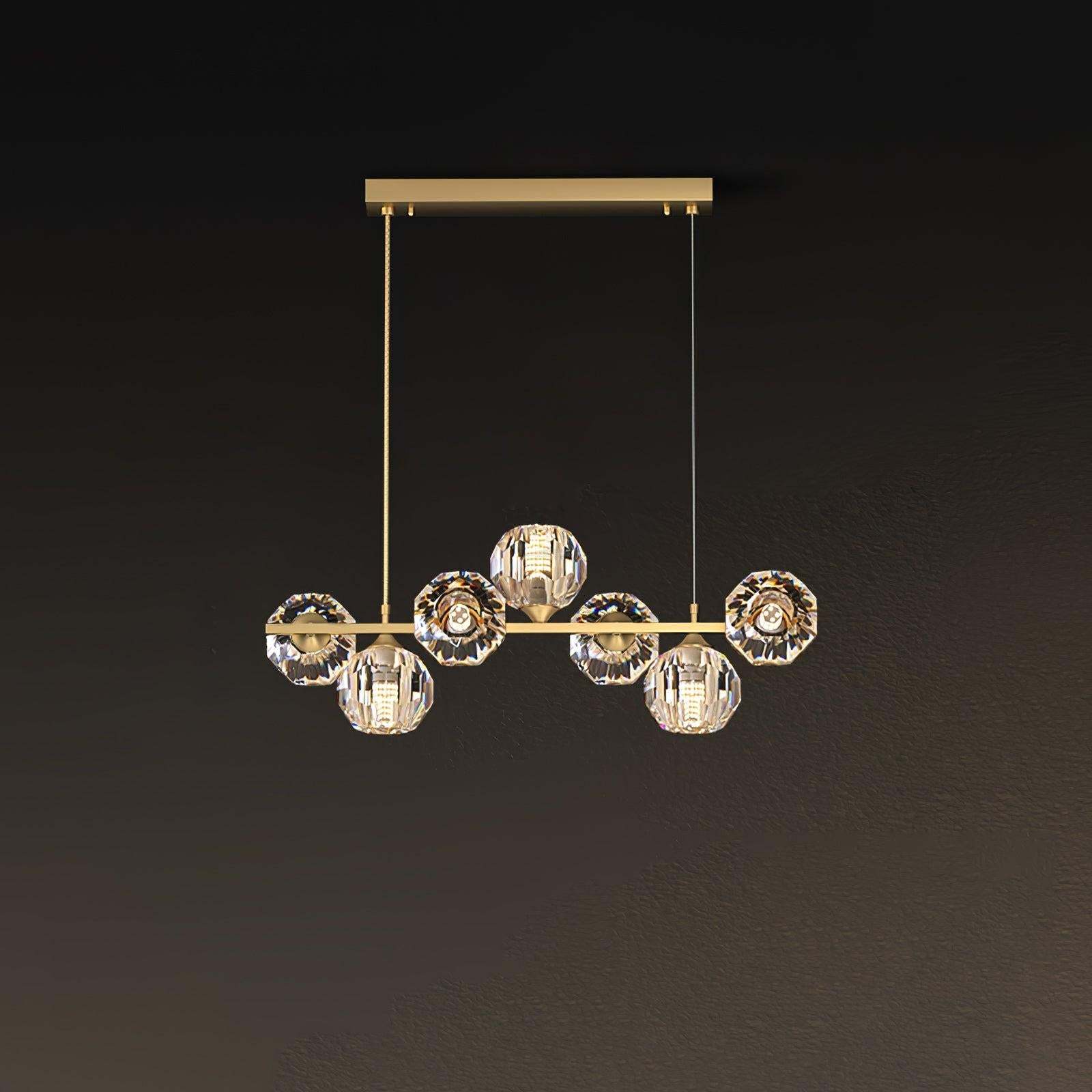 Crystal Glass Ball Chandelier with 7/9/11/13/15/17 heads-Sylvia Space