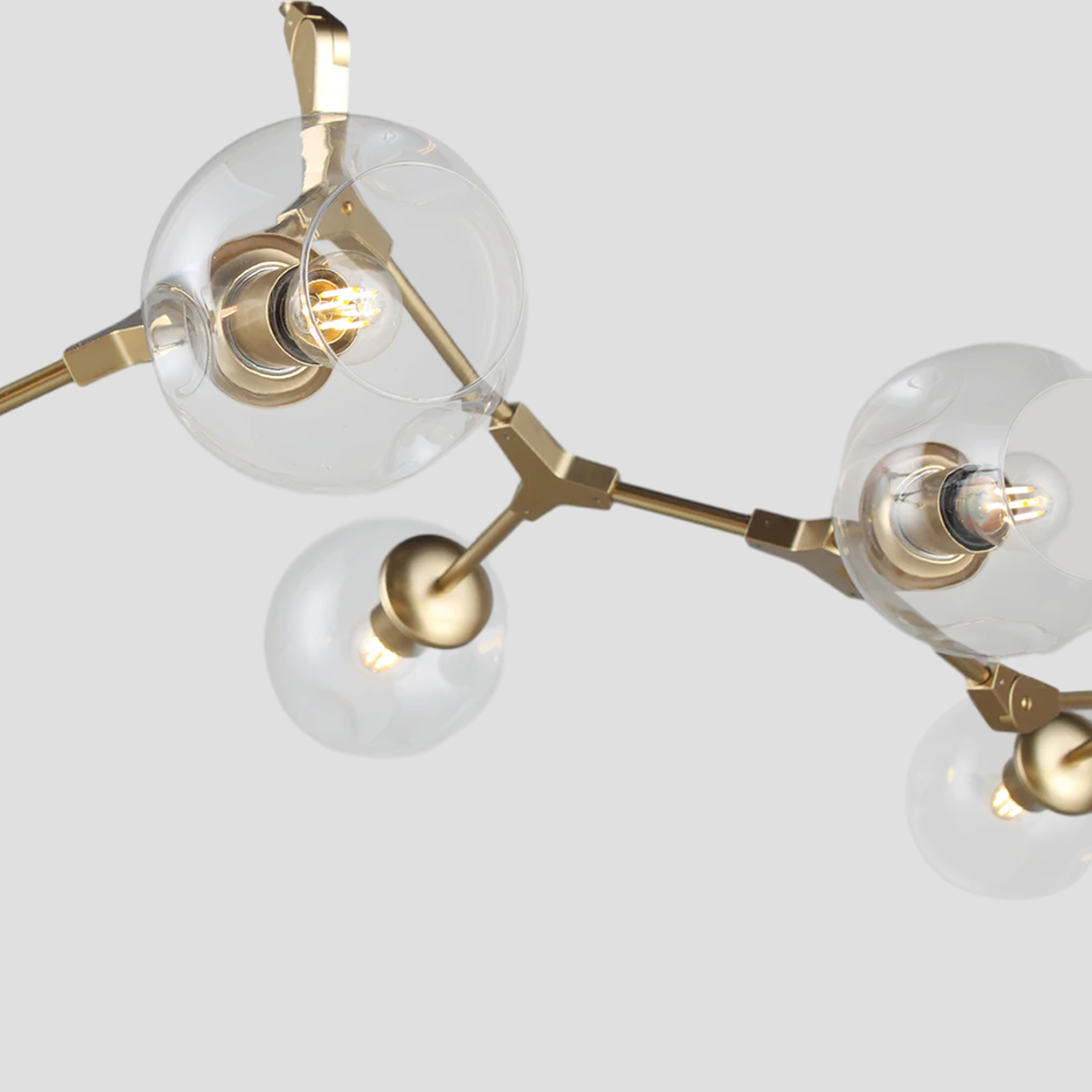 Metal Horizontal Globe Bubble Chandelier.-Sylvia Space