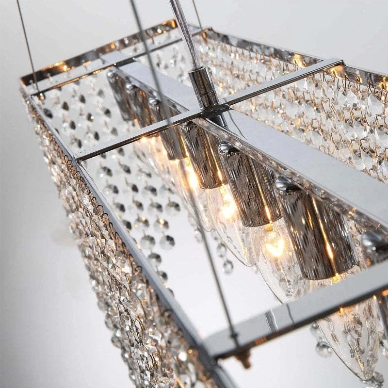Adena Crystal Tassel Dining Room Chandelier-Sylvia Space