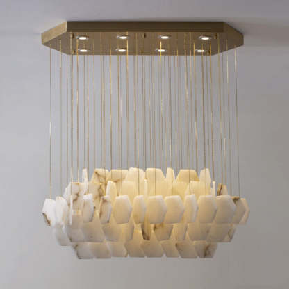 Natural Marble Modern Chandelier-Sylvia Space