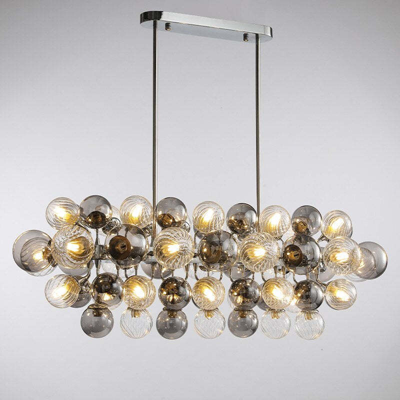 Multiple Glass Sphere Dining Room Chandelier-Sylvia Space