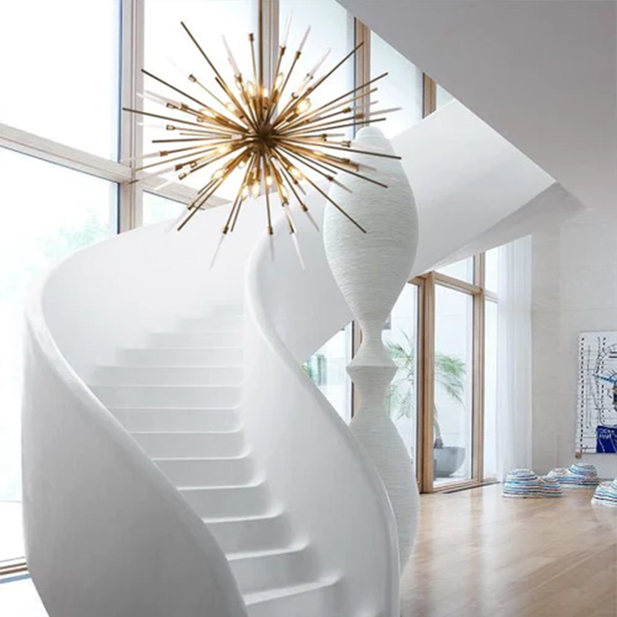 Marble Starburst Chandelier-Sylvia Space