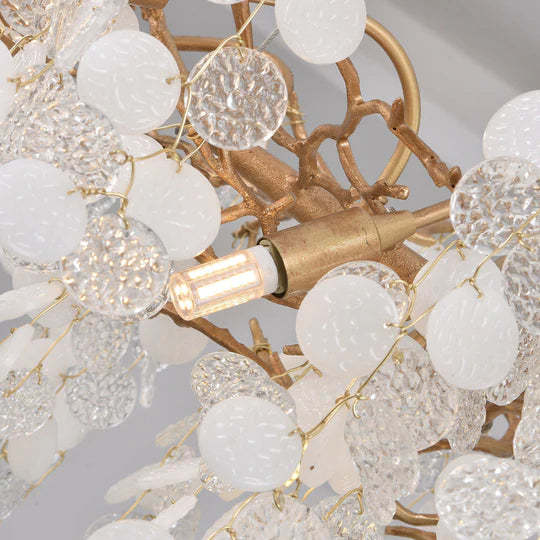 Hedda Linear Crystal Branch Chandelier For Kitchen Table-Sylvia Space
