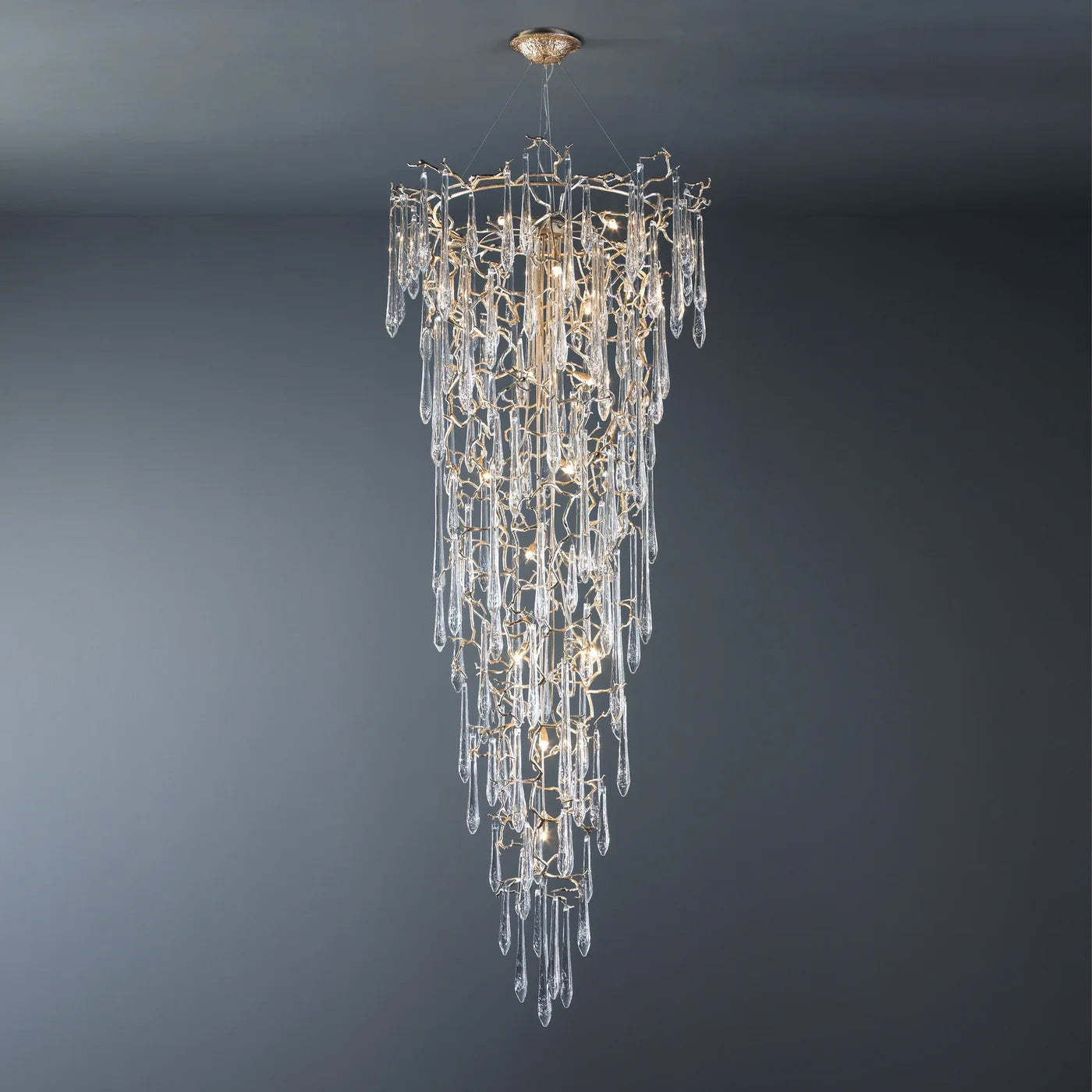Round Foyer Droplet Chandelier-Sylvia Space