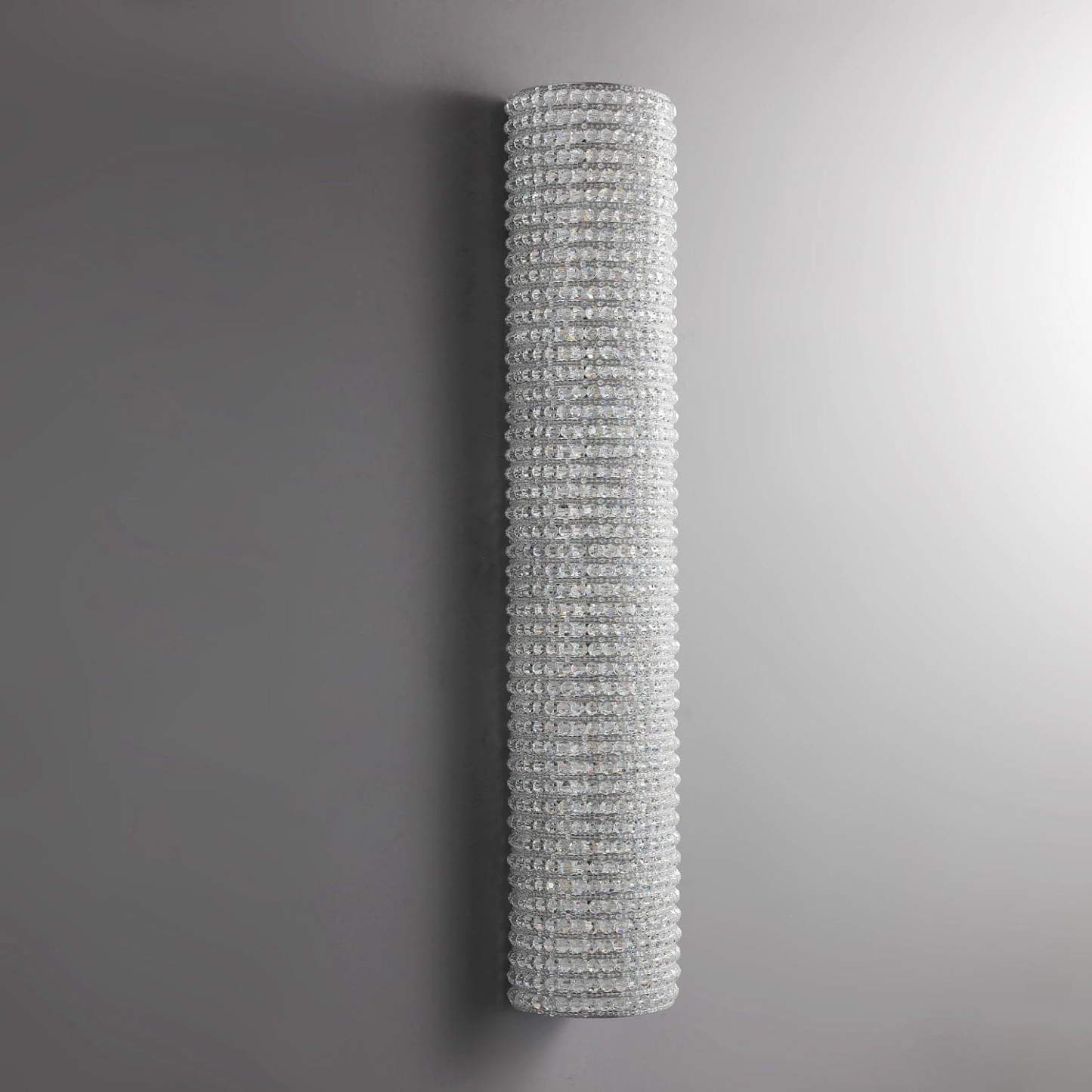 Halo Clear Crystal Beads Wall Sconce H 36"-Sylvia Space