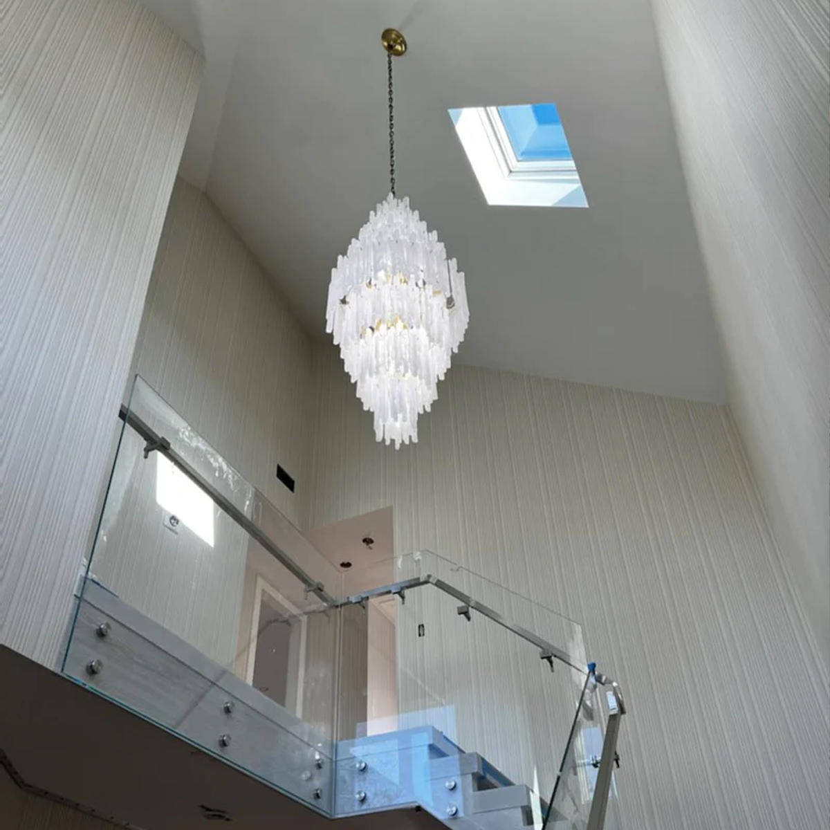 Blanch Cascading Murano Glass Chandelier-Sylvia Space