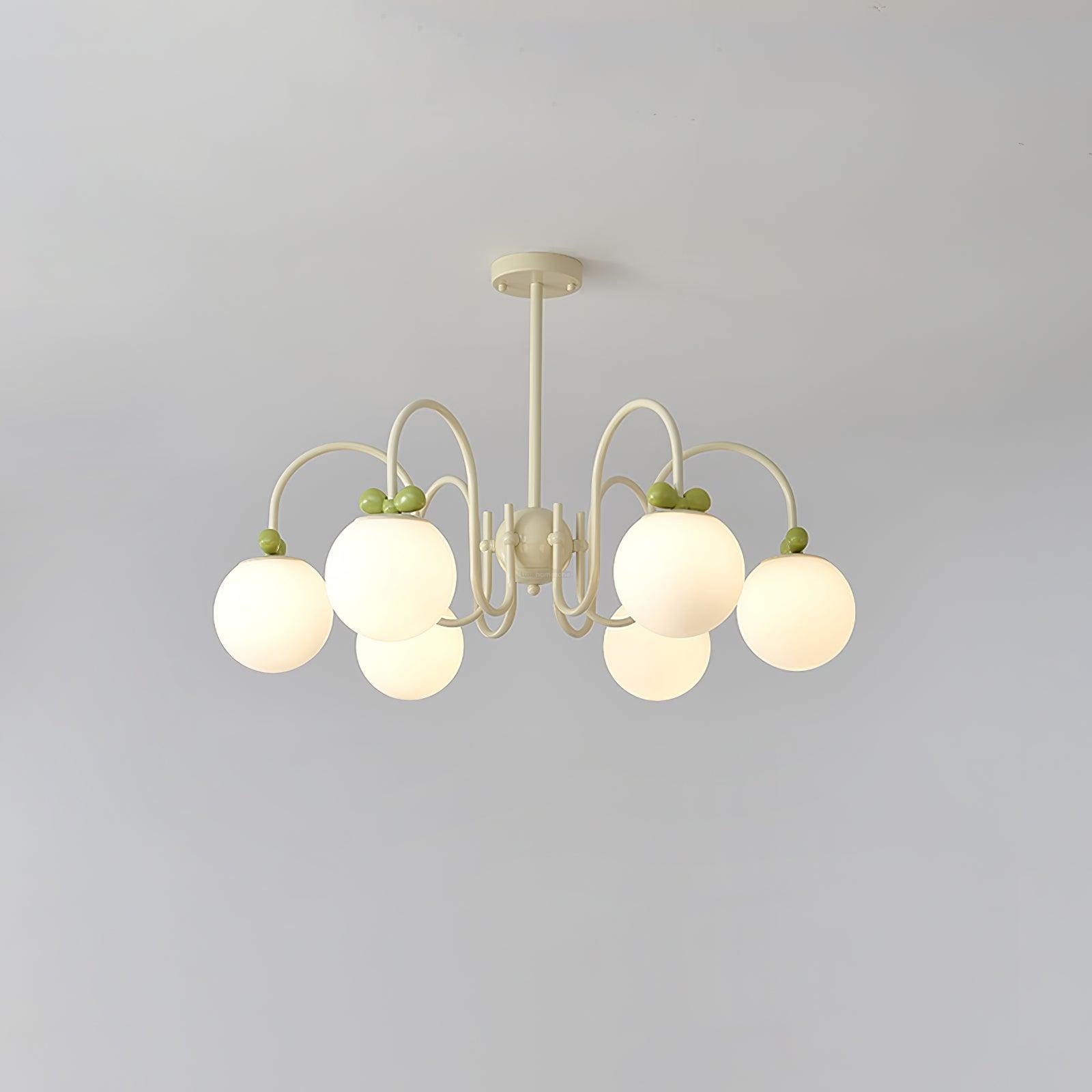 Cream Cherry Chandelier with 4/5/6/8 heads-Sylvia Space