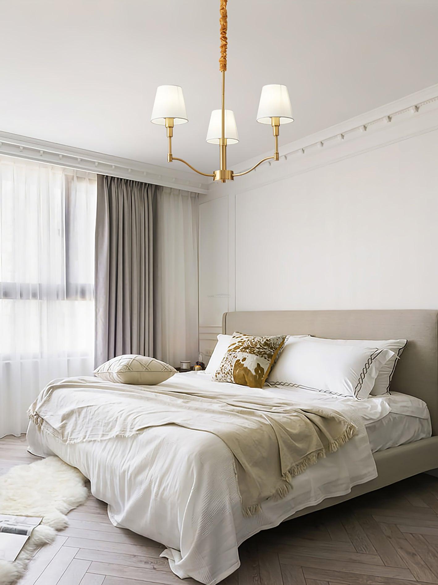 Meridian Mid Century Brass Chandelier with 3/5/8 heads-Sylvia Space