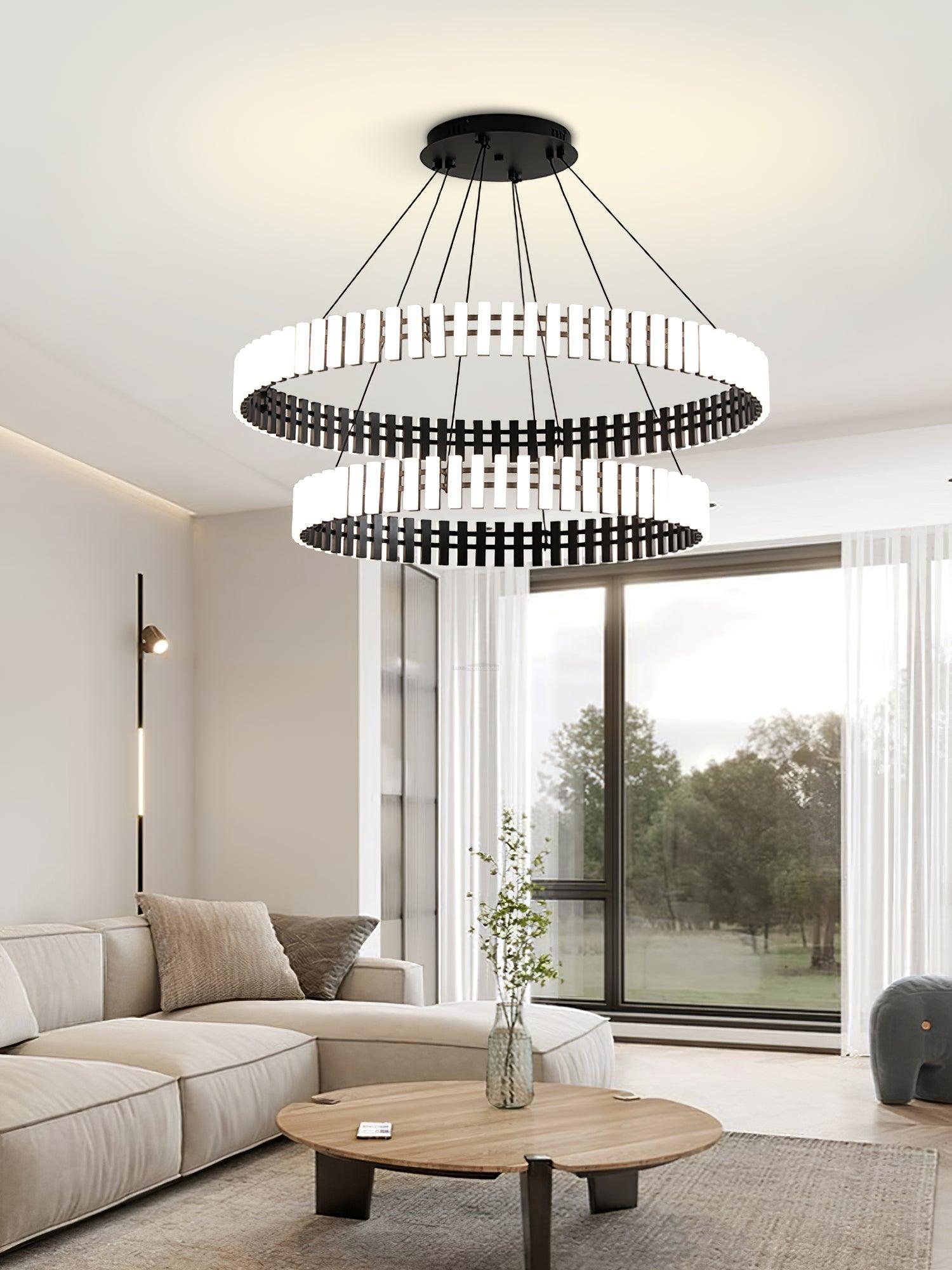 Hanging LED Chandelier ∅ 15.7″-Sylvia Space