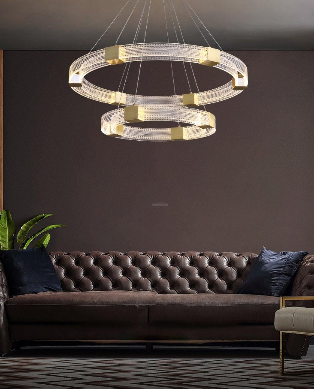 Parallel Ring LED Chandelier ∅ 25.6″-Sylvia Space
