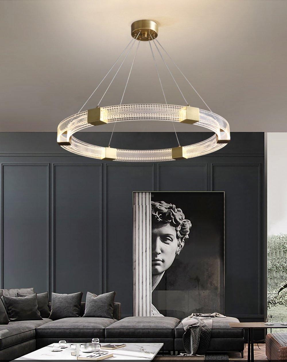 Parallel Ring LED Chandelier ∅ 25.6″-Sylvia Space