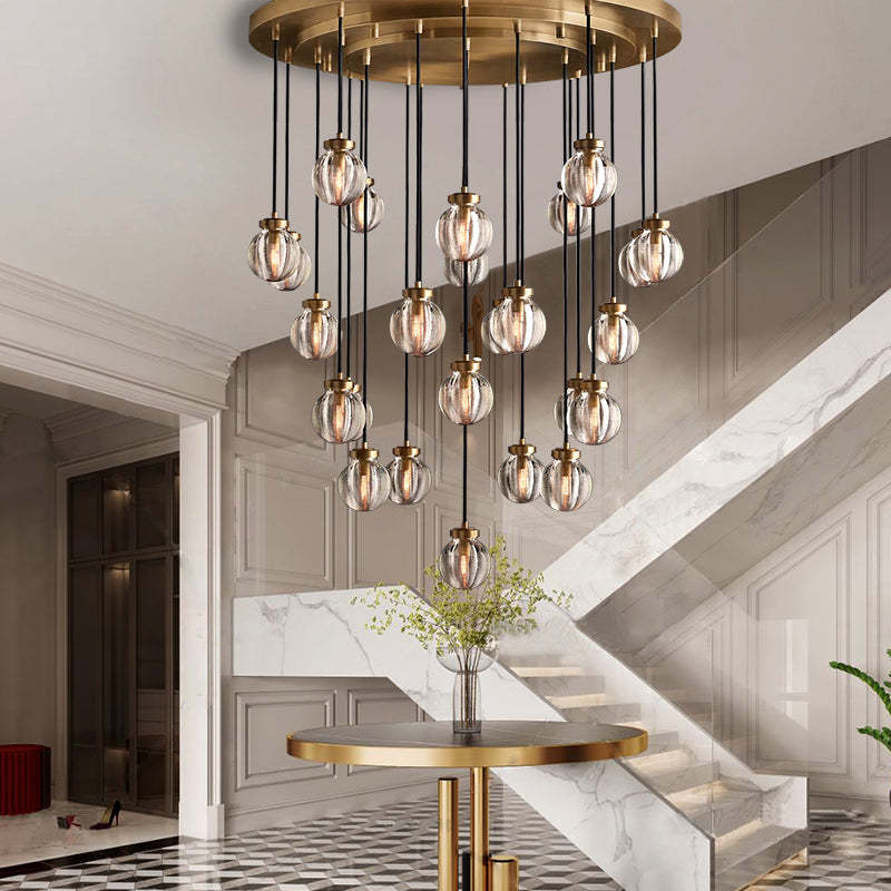 Pearl Round Chandelier D 60"-Sylvia Space