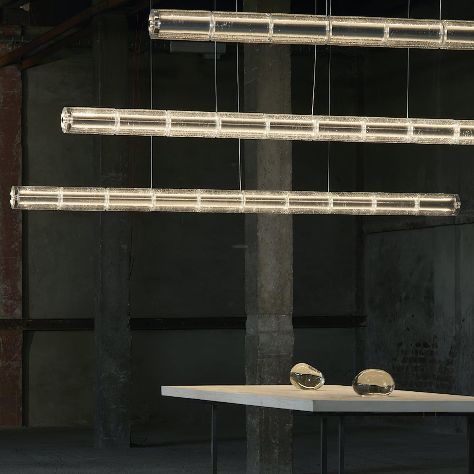 Mcdade Segmented Glass LinearChandelier-Sylvia Space