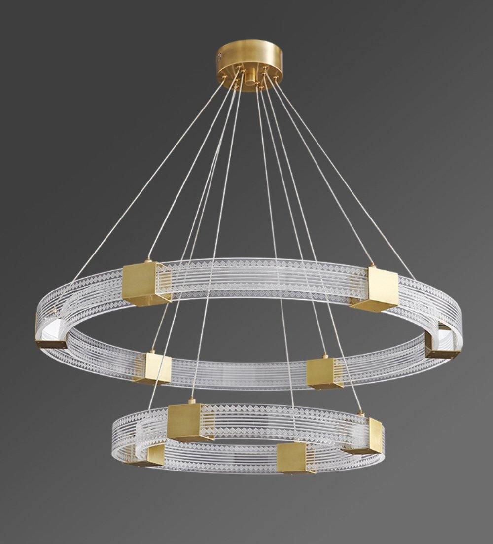 Parallel Ring LED Chandelier ∅ 25.6″-Sylvia Space