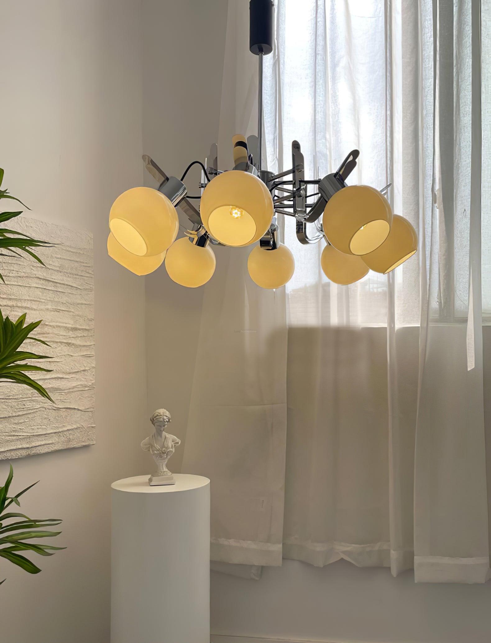 Geometrical Chrome Chandelier-Sylvia Space