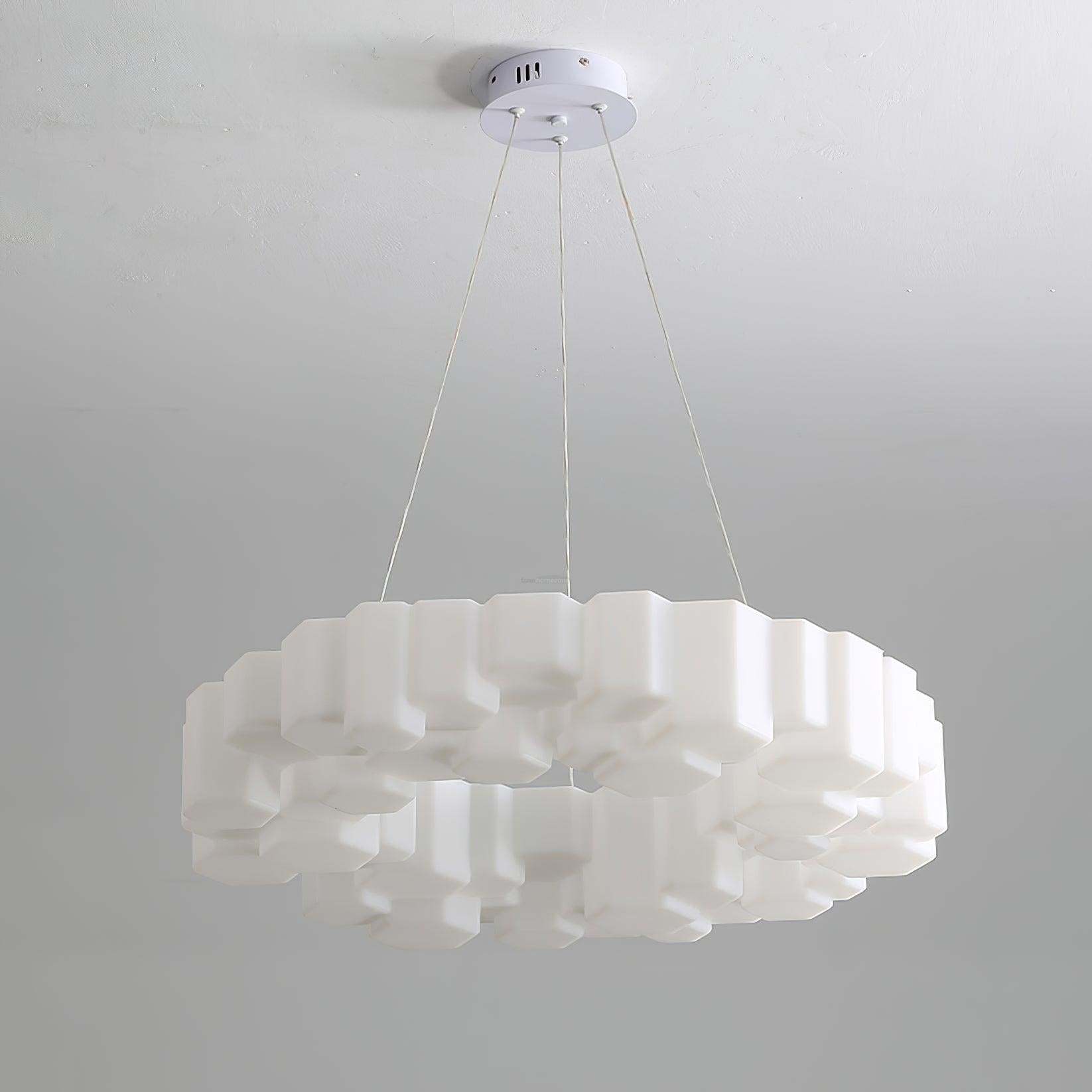 Honeycomb Chandelier ∅ 26.7″-Sylvia Space