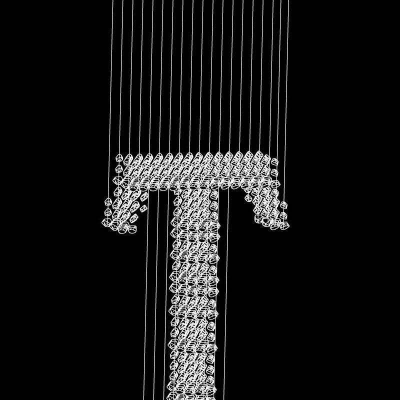 Charcoal Letter Chandeliers T-Sylvia Space