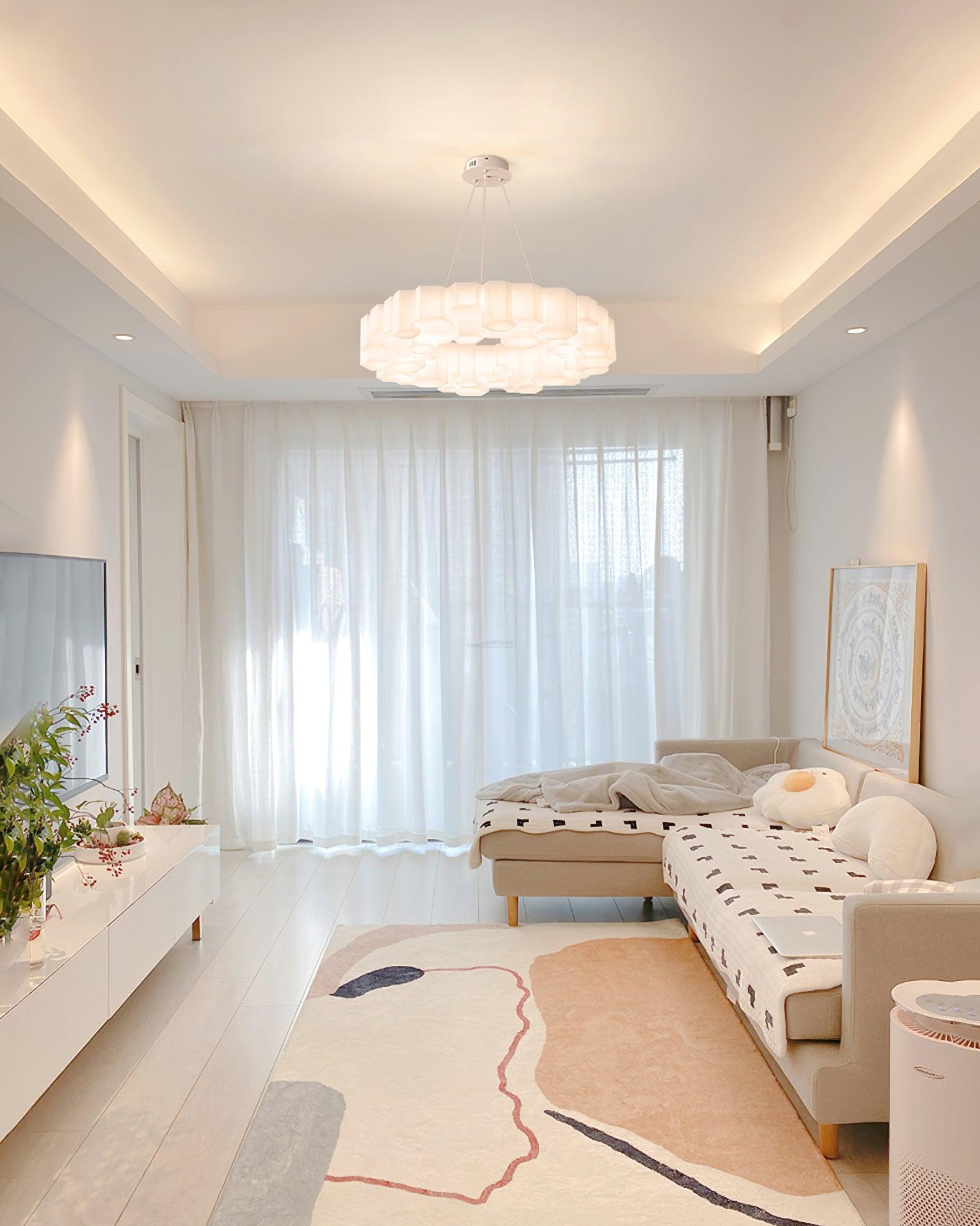 Honeycomb Chandelier ∅ 26.7″-Sylvia Space