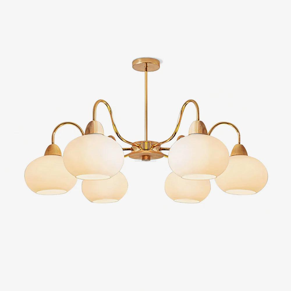 Glass Persimmon Chandelier with 3/5/6/8 heads-Sylvia Space