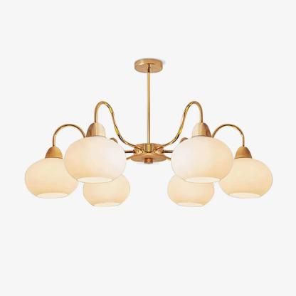 Glass Persimmon Chandelier with 3/5/6/8 heads-Sylvia Space