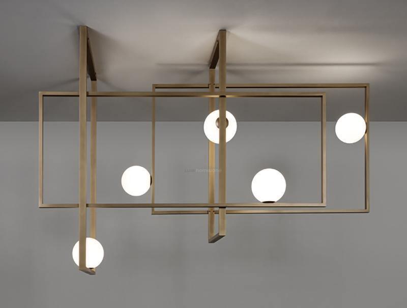 Mondrian Glass Ceiling Light L 47.2″-Sylvia Space