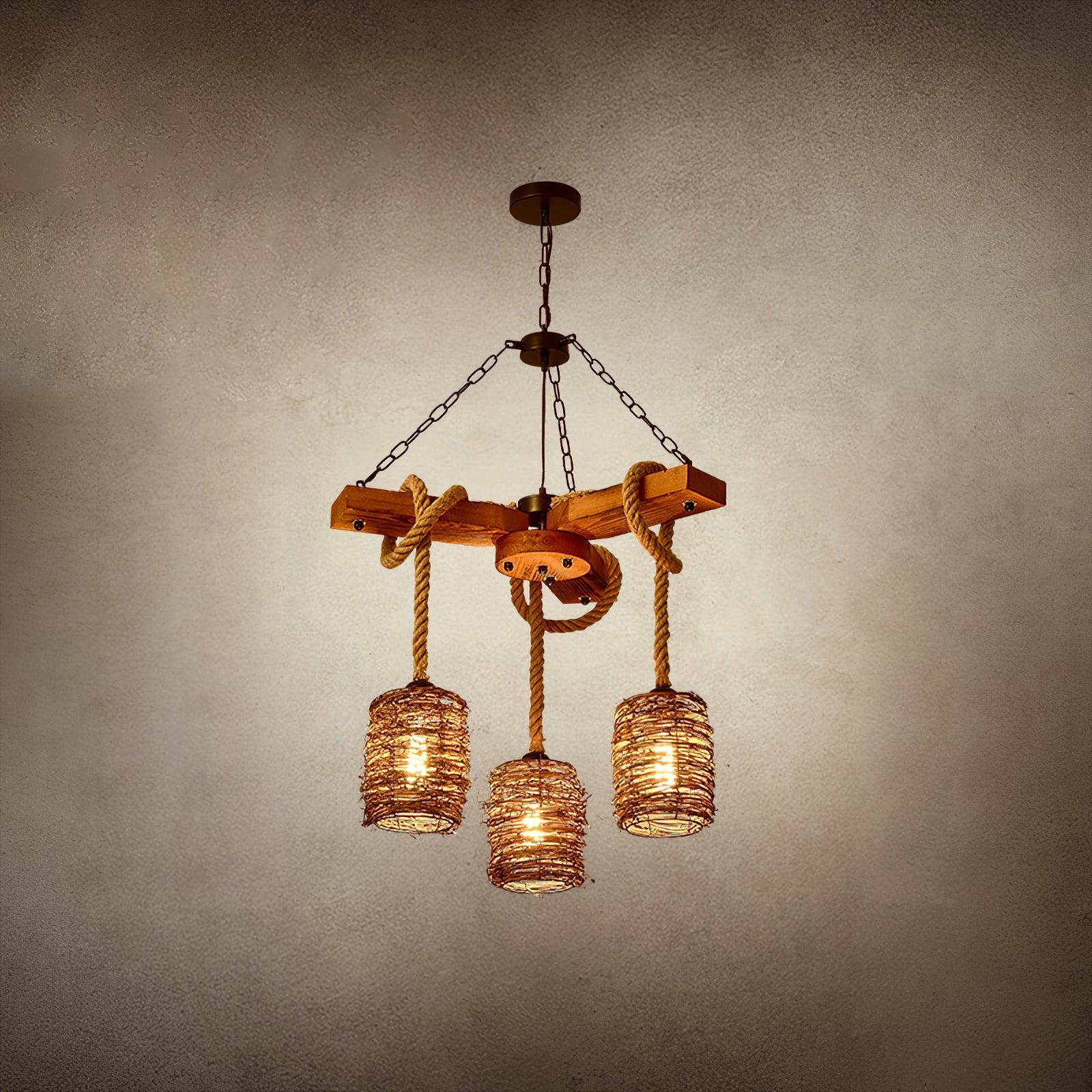 Vintage Farmhouse Chandelier with 3/6/8 heads-Sylvia Space