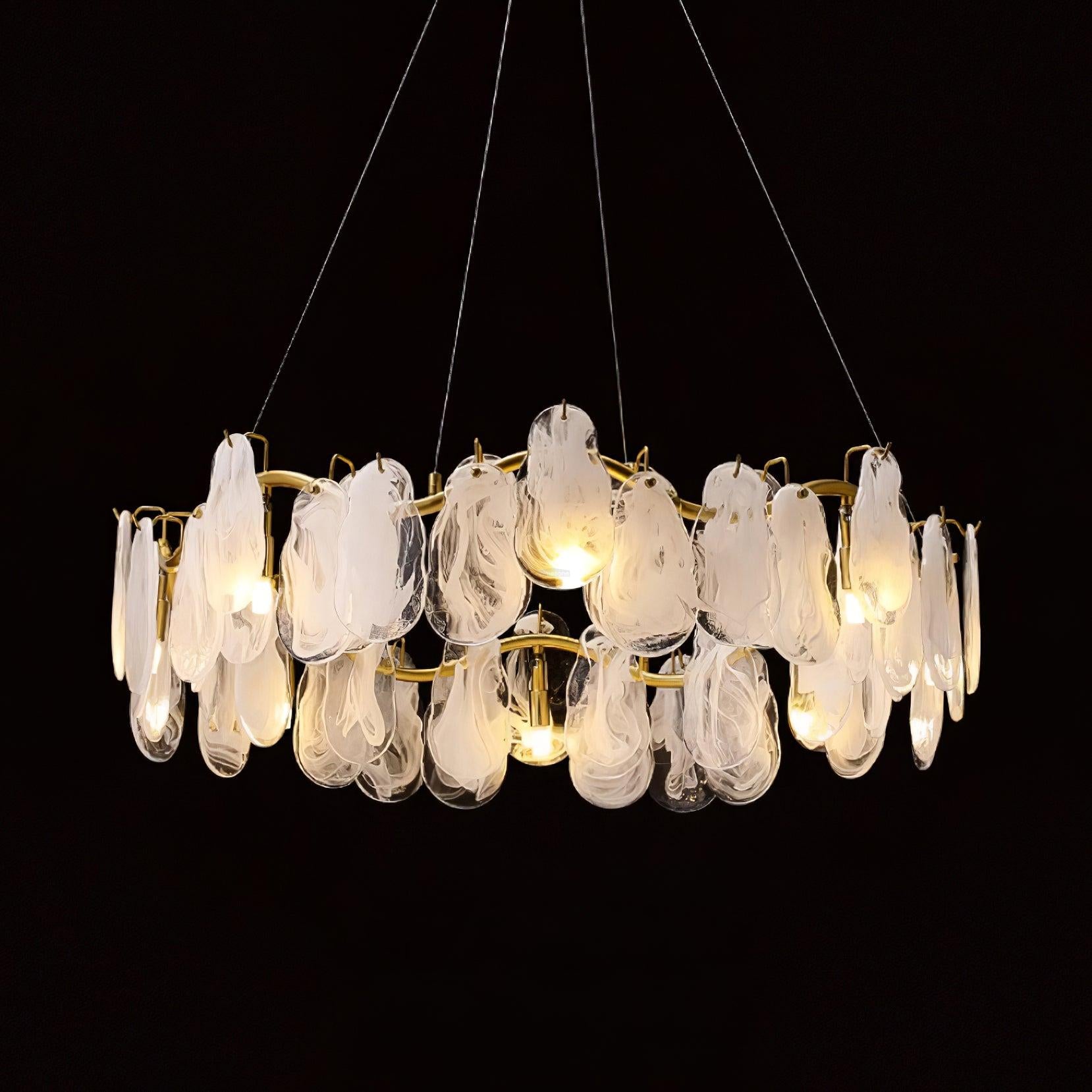 Mahina Cloud Round/Linear Chandelier-Sylvia Space